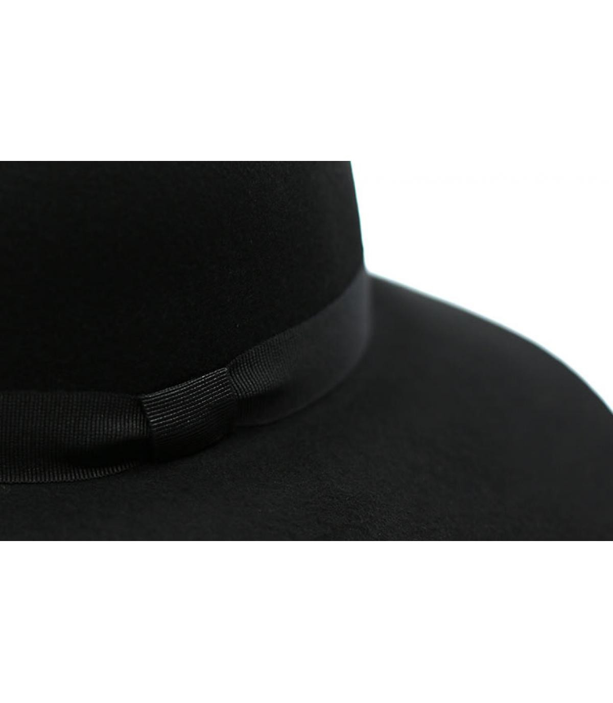 black wool floppy hat